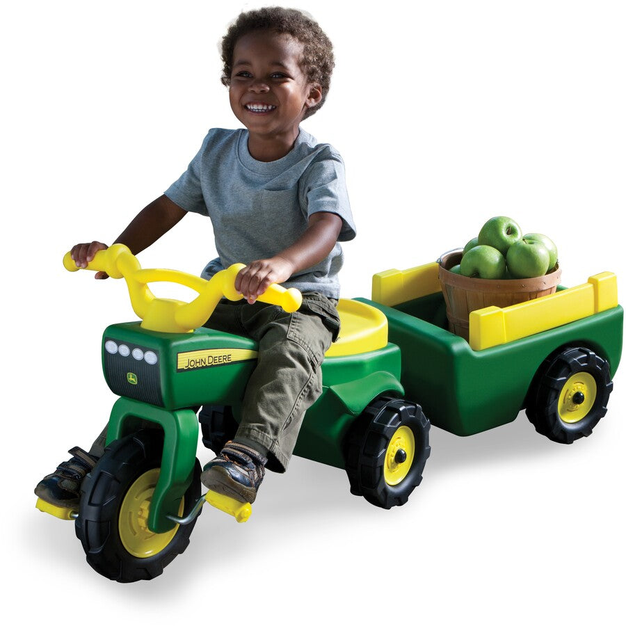 John Deere Trike and Wagon Set