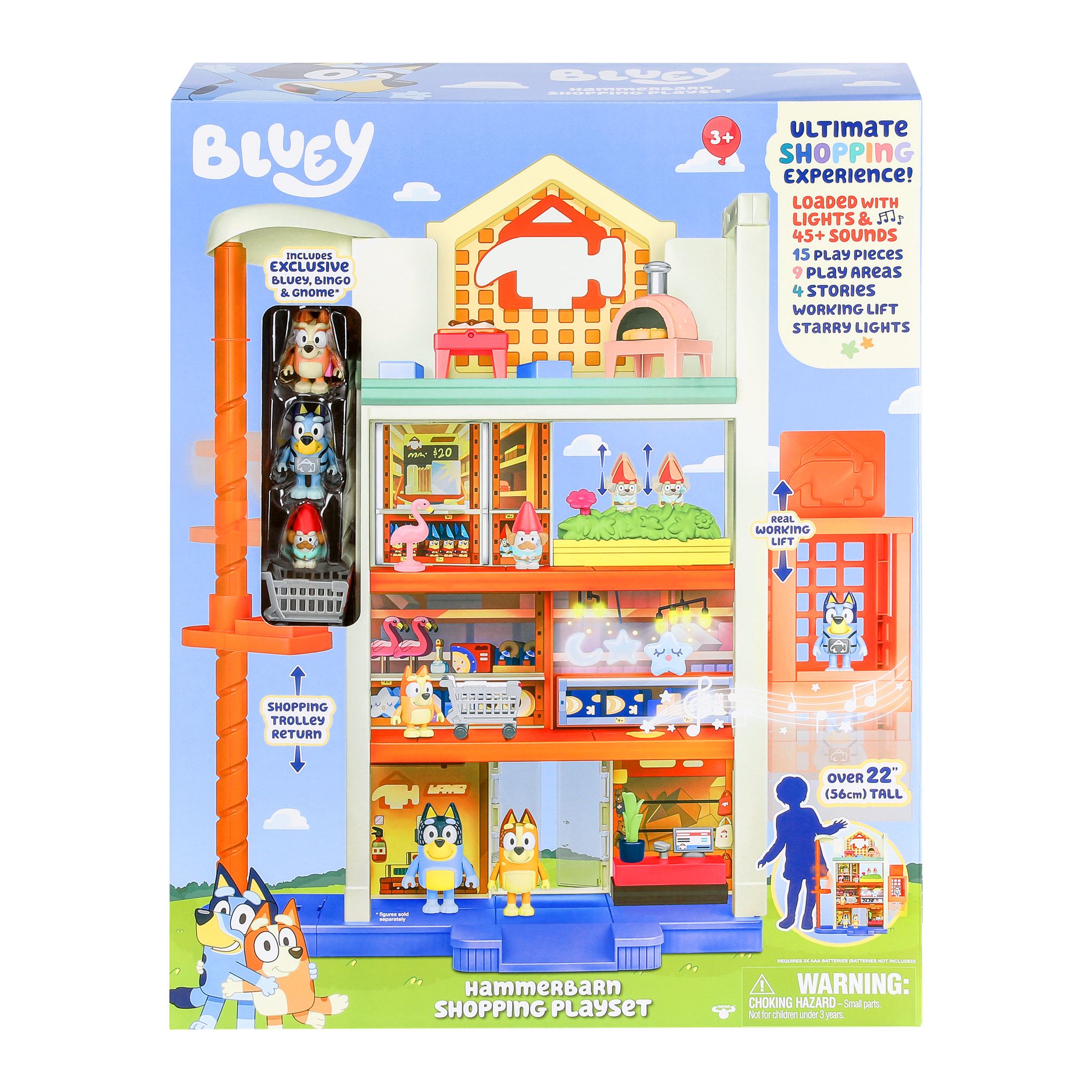 Bluey S9 Hammerbarn Shopping Playset req 3 x AAA batteries