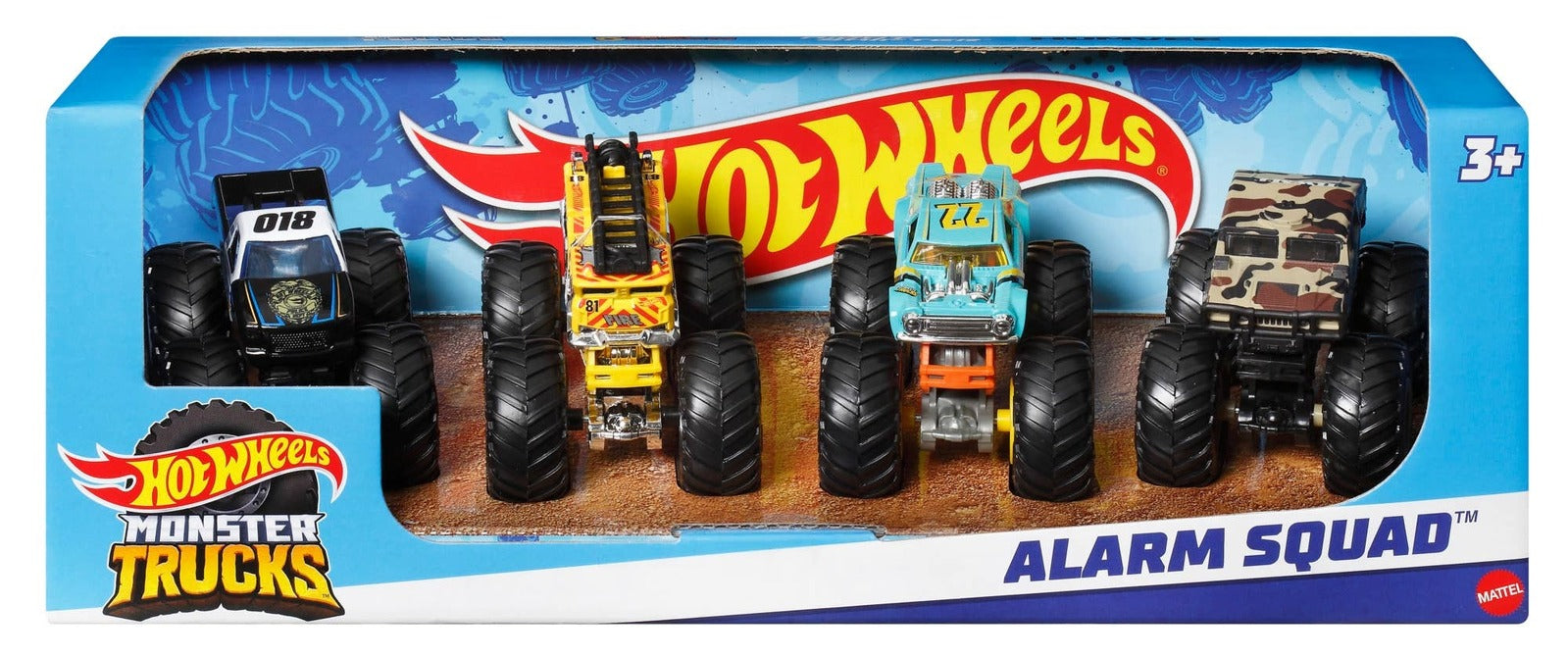 Hot Wheels Monster Trucks Alarm Squad 4pk