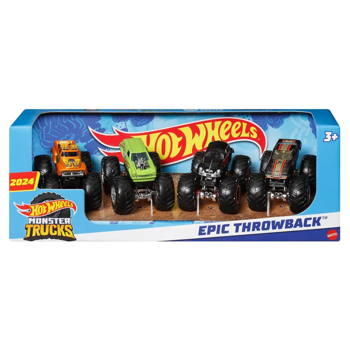 Hot Wheels Monster Trucks Epic Throwback 4pk