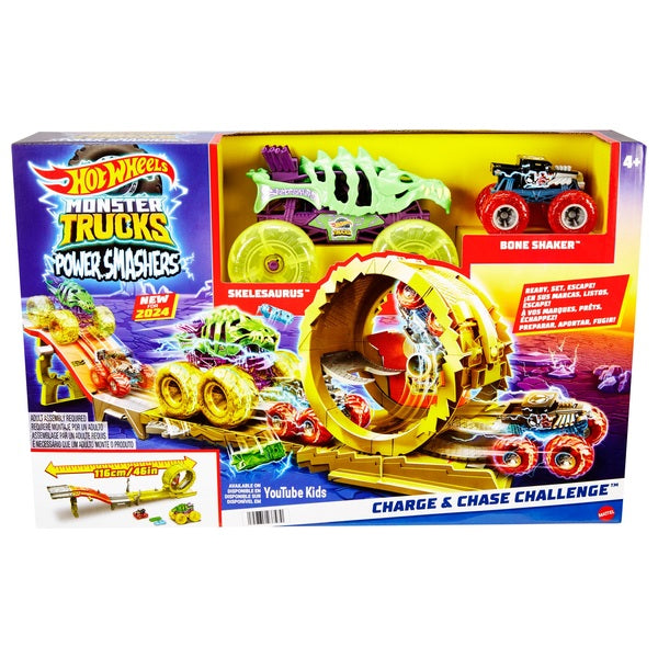 Hot Wheels Monster Trucks Power Smashers Charge & Chase Challenge
