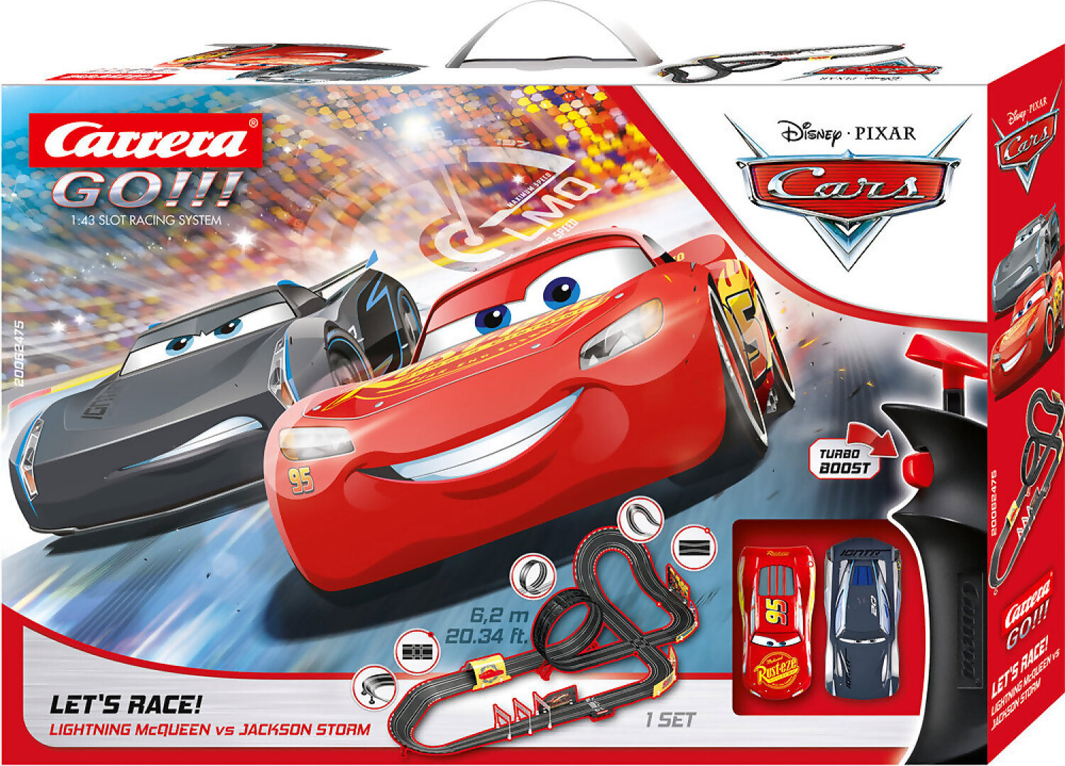 Carrera Go 1:43 Disney Cars Let's Race Slot Car Set