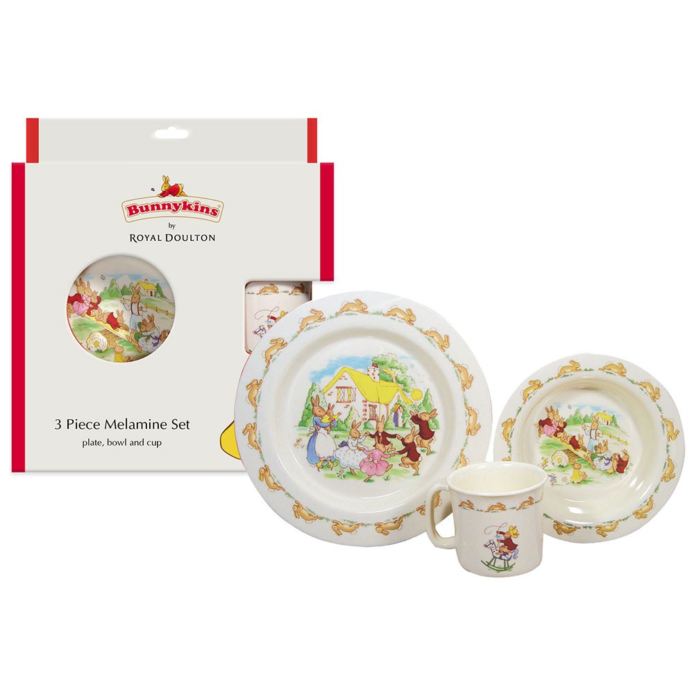 Bunnykins Royal Doulton 3 Piece Melamine Set