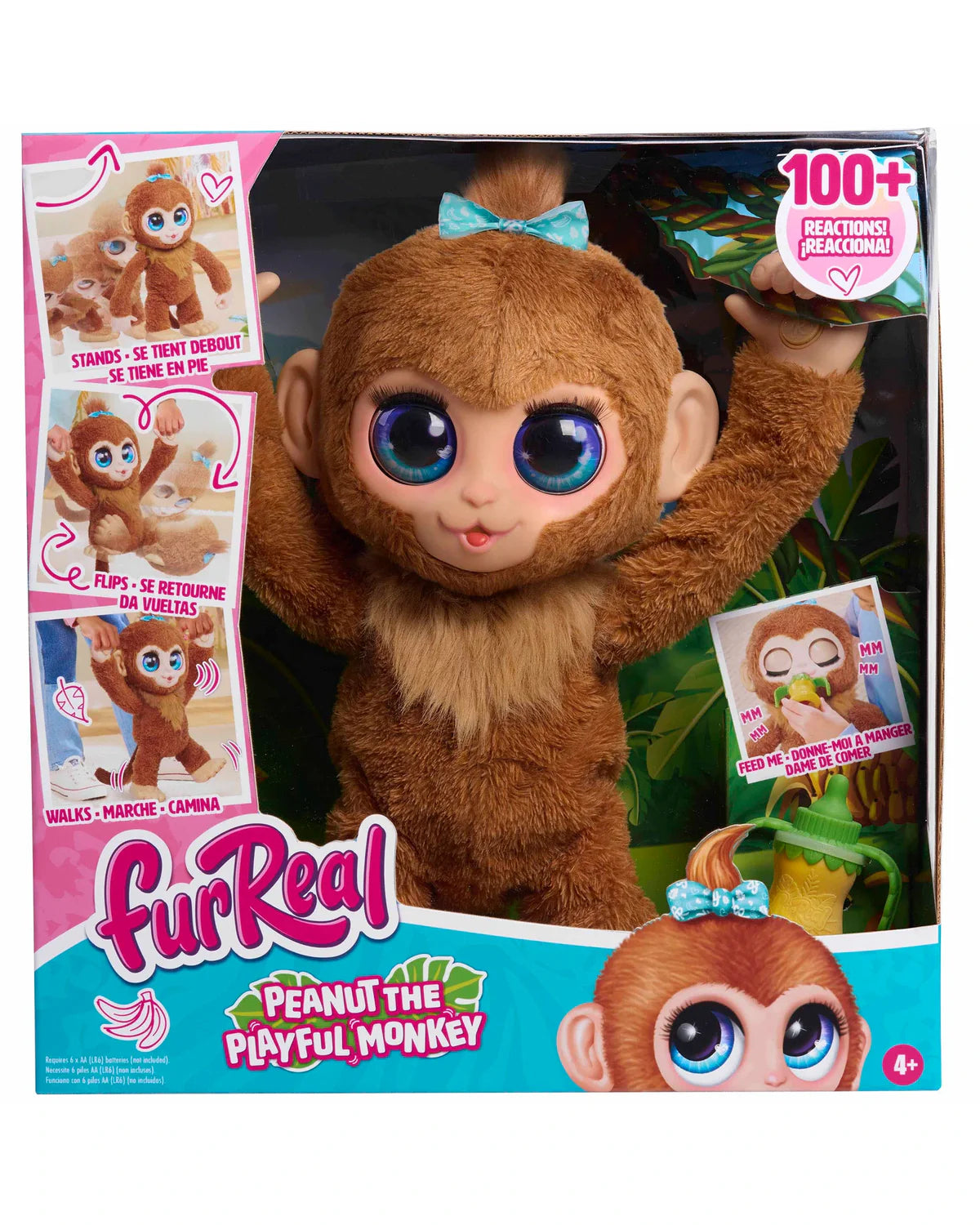 Fur Real Peanut the Playful Monkey REQ 6 x AA batteries