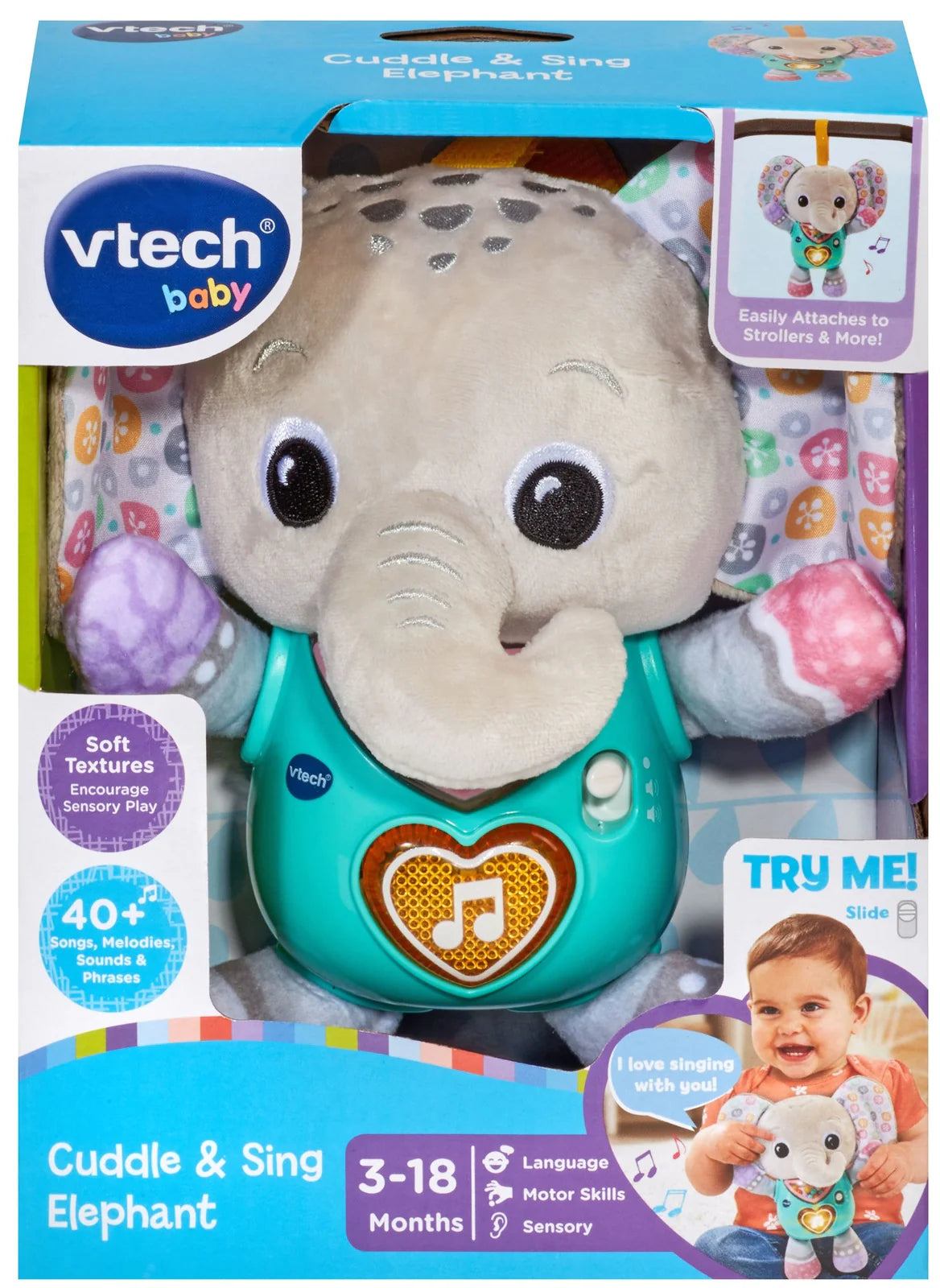 Vtech Cuddle & Sing Elephant - Demo Battery Included