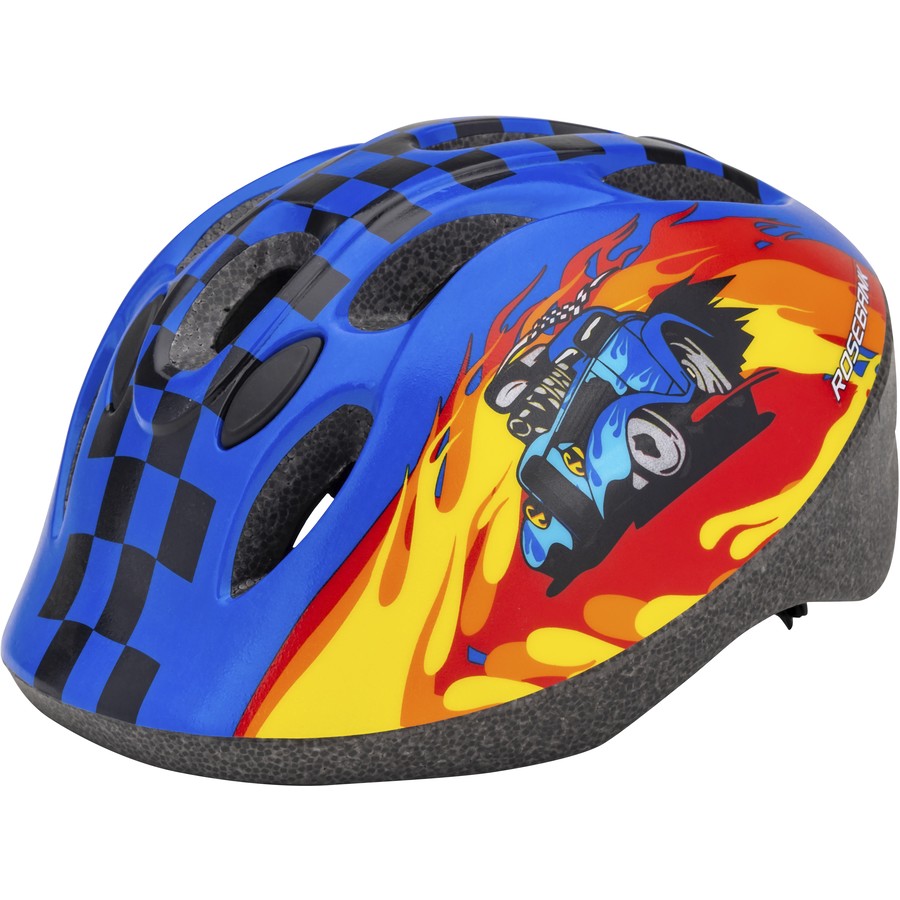 Blue and yellow bike helmet sale