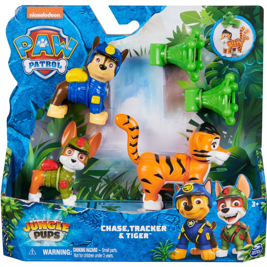 Paw Patrol Jungle Pups CHASE, TRACKER and TIGER Hero Pups