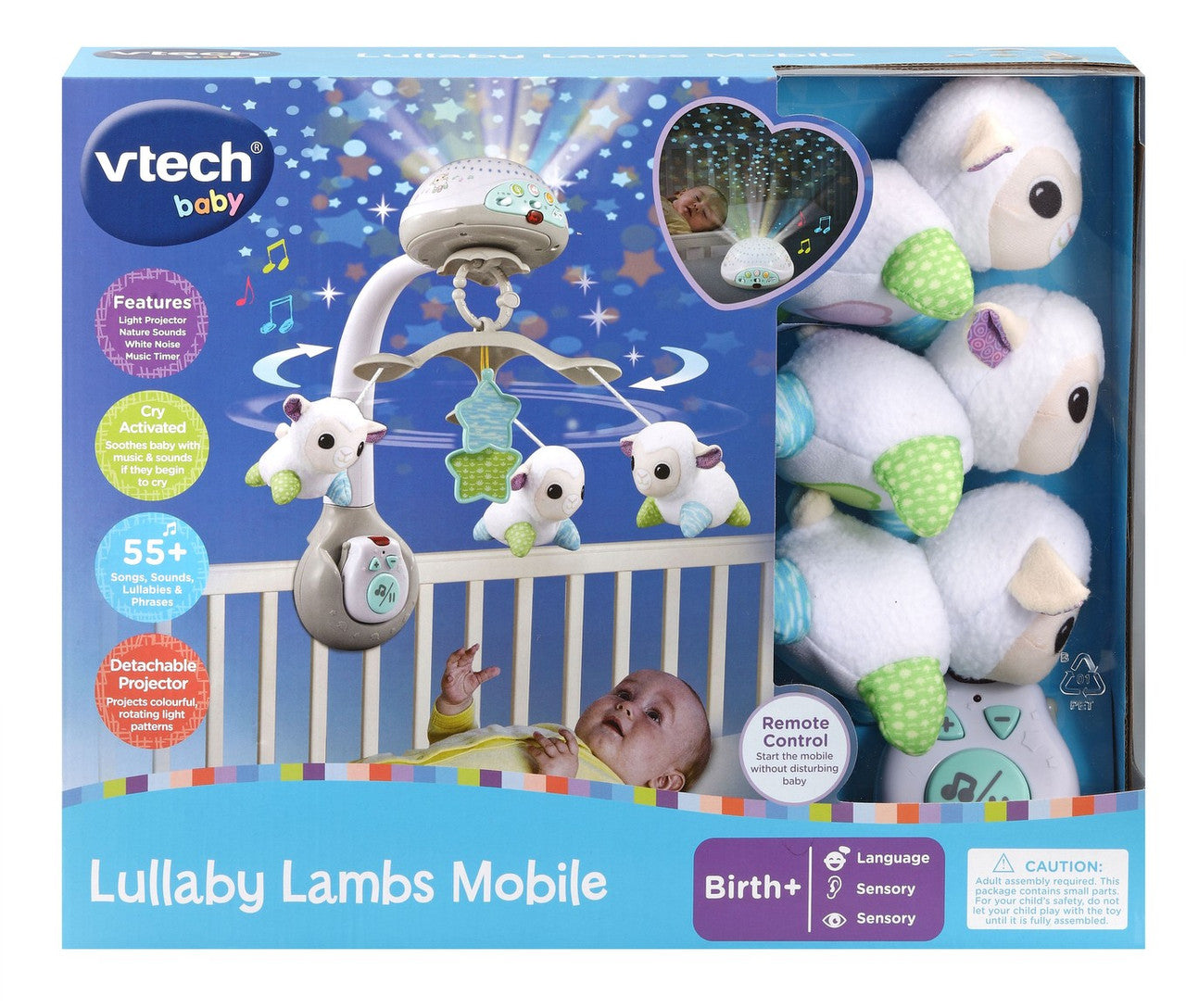 Vtech Lullaby Lambs Mobile requires 3 x AA 2 x AAA batteries