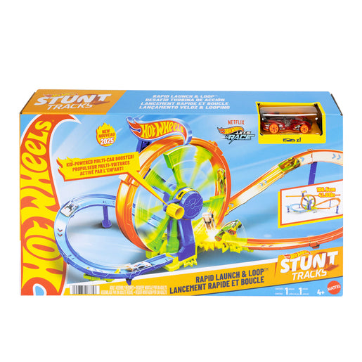 Hot Wheels Stunt Tracks Rapid Launch & Loop Playset