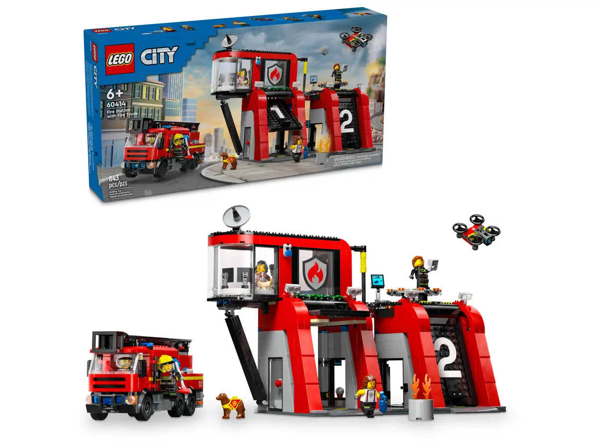 Lego 60414 City Fire Station with Fire Truck