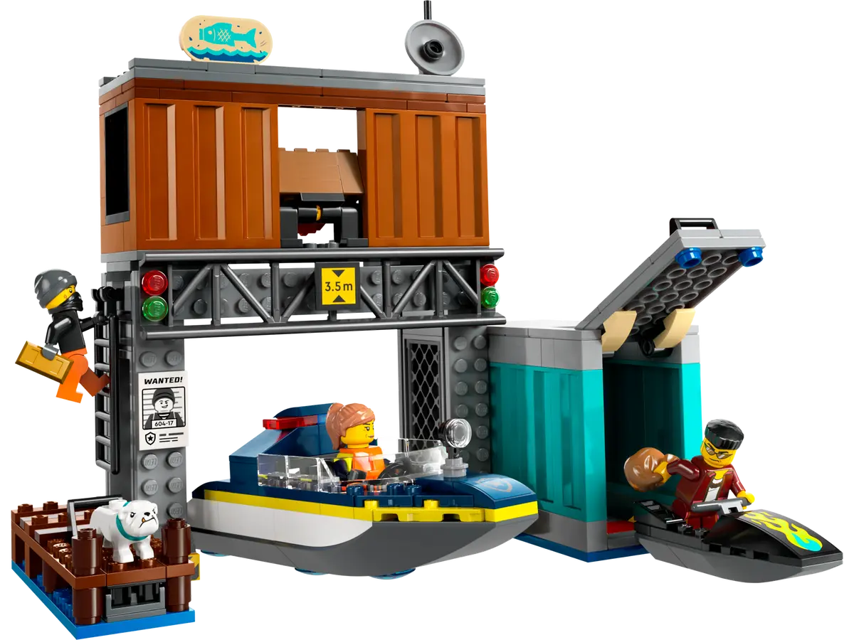 Lego 60417 City Police Speedboat and Crooks Hideout