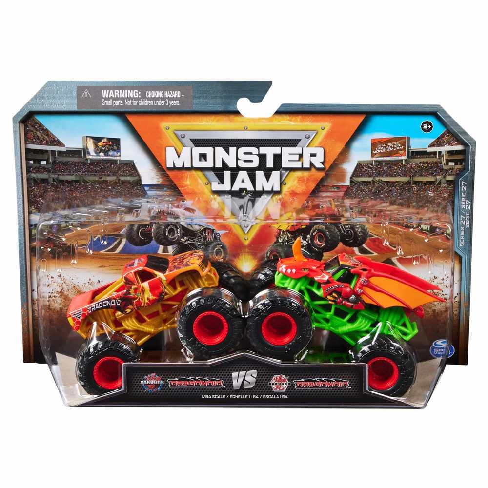 Monster Jam 1/64 2 Pack Vehicles Dragonoid VS Dragonoid