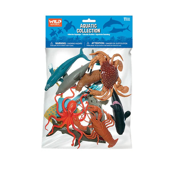 Poly Bag Aquatic Plastic Animals 11Pc