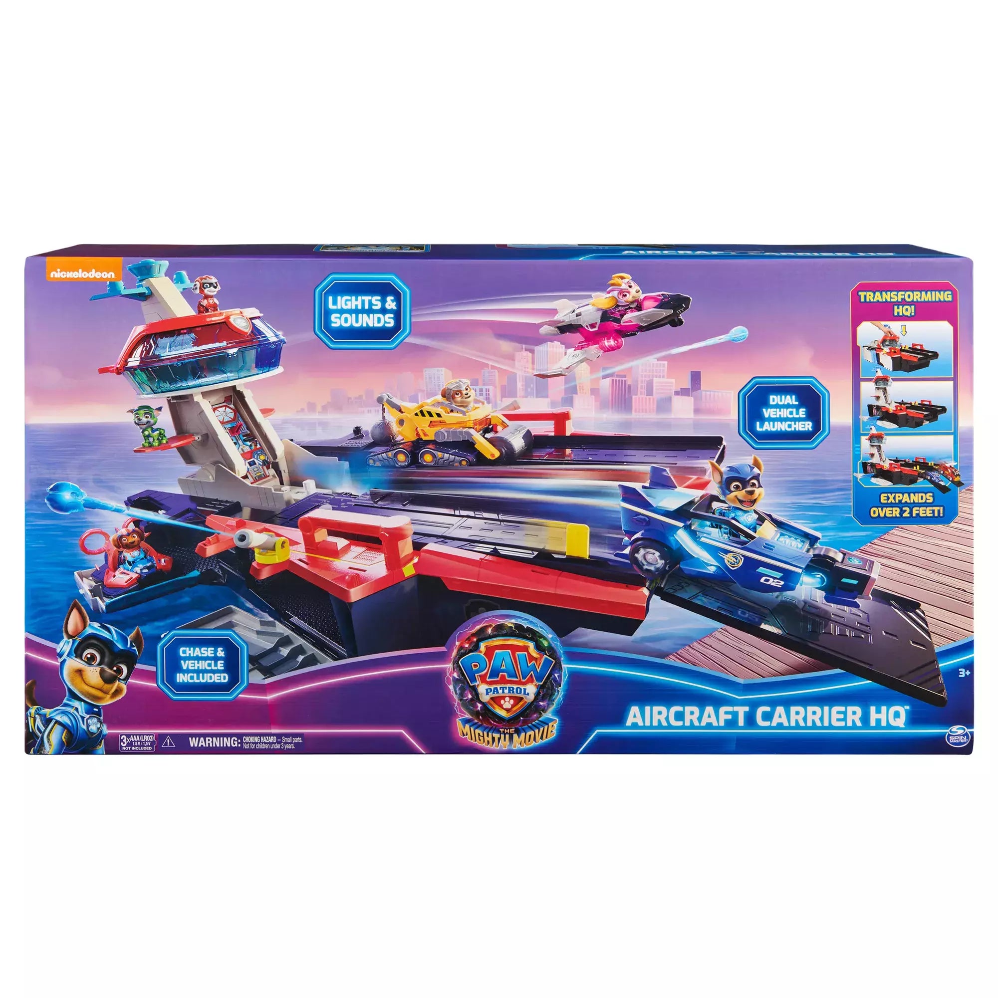 Paw Patrol The Mighty Movie Aircraft Carrier HQ