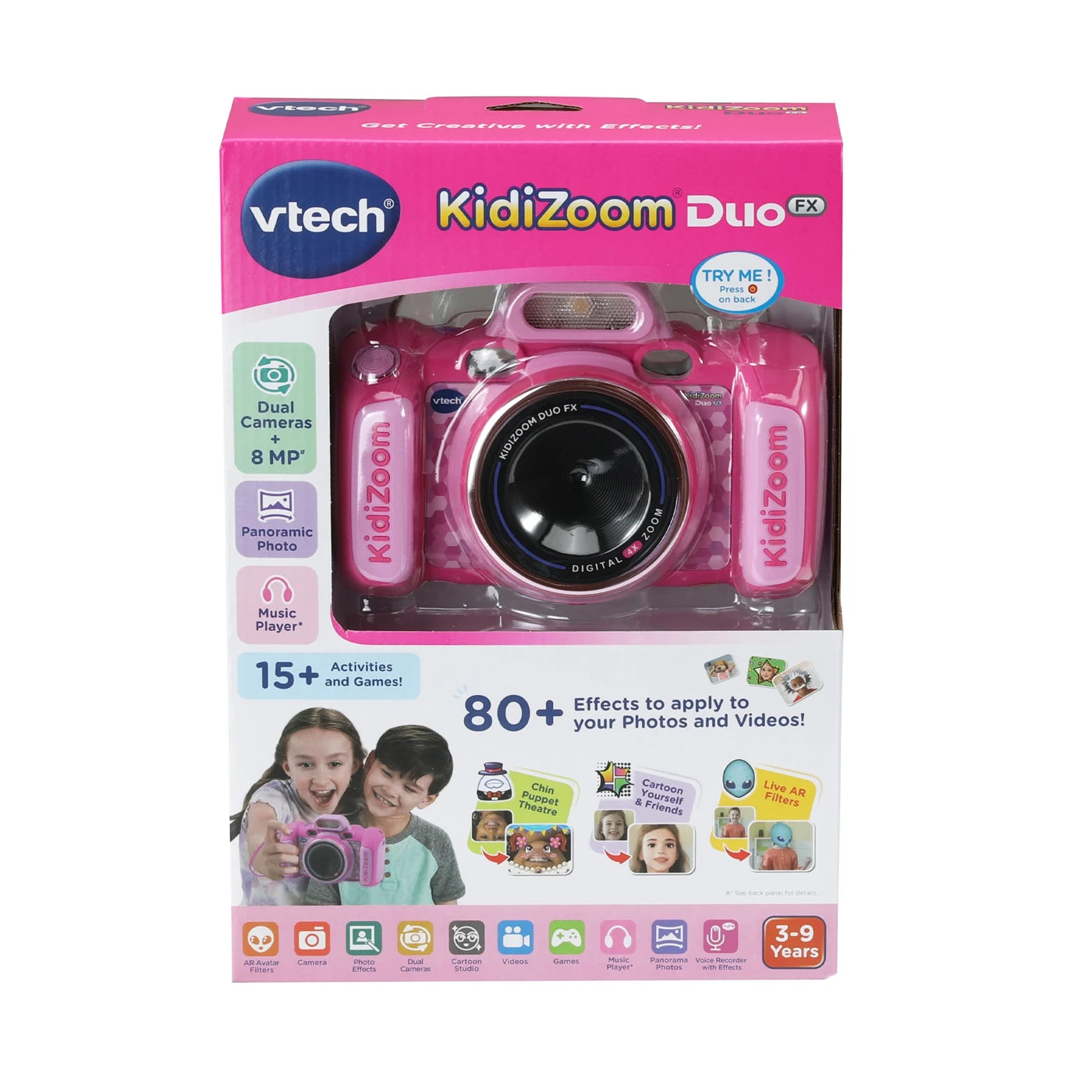 Vtech Kidizoom Duo FX Camera Pink 4 x AA demo batteries incl