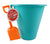 20cm Turquoise Beach Bucket with Spade