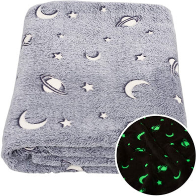 Glow In The Dark Galaxy Throw Blanket