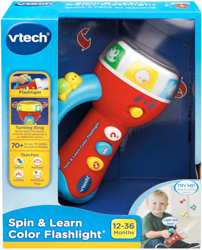 Vtech Spin & Learn Colours Torch (3 x AAA Demo Batteries included)