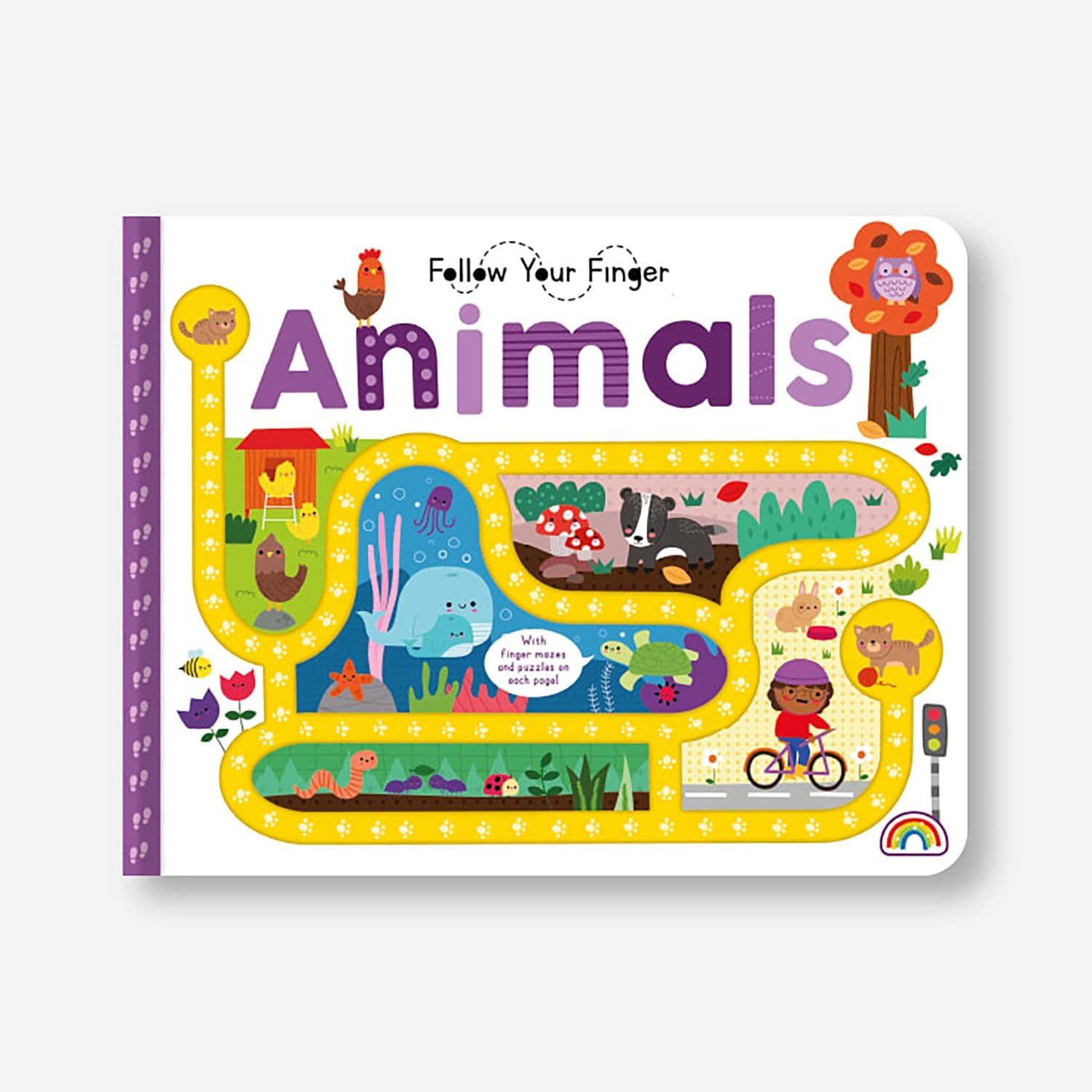 Follow Your Finger Board Book - Animals