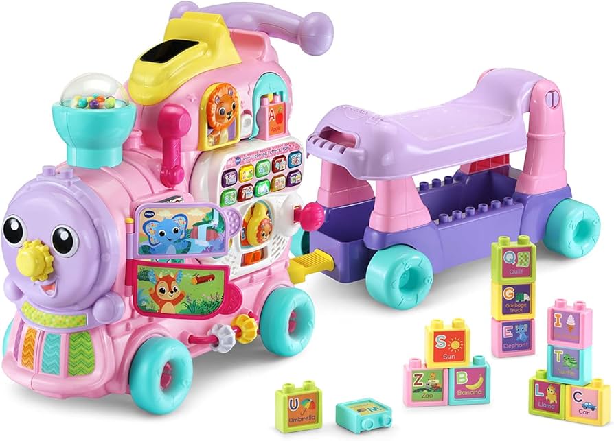 Vtech 4 in 1 Alphabet Train - Pink 3 AA Demo Batteries Included