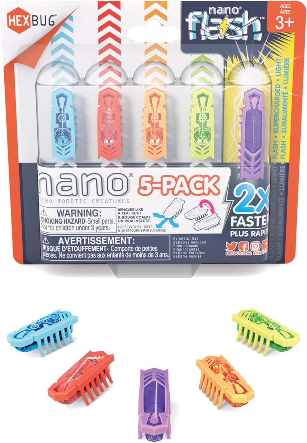 Hex Bug Nano Flash Nano 5pk Assorted