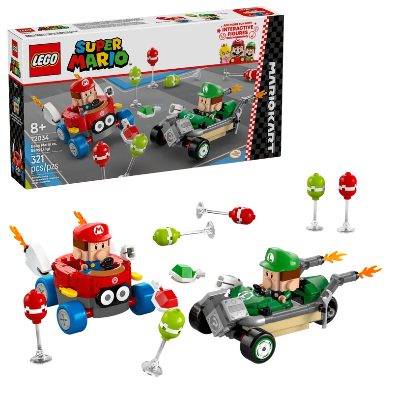 Lego 72034 Super Mario Kart - Baby Mario VS Baby Luigi