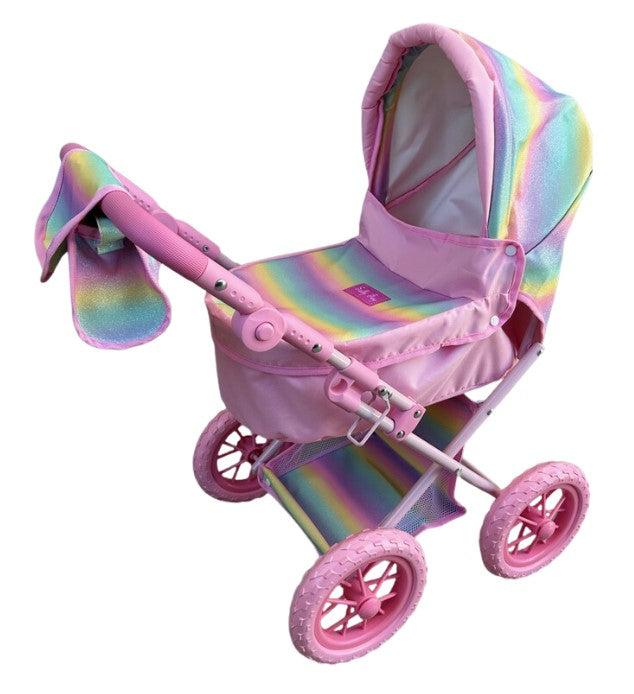 Sally Fay Rainbow Large Deluxe Dolls Pram