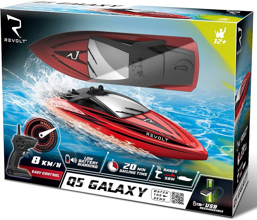 Revolt R/C Q5 Galaxy Mini Speed Boat Req 2 AA Batteries