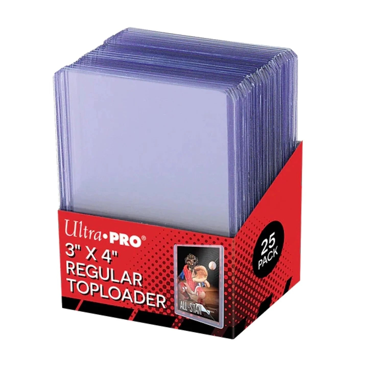 Ultra Pro 3 x 4 35pt Regular Toploader Pk 25 Clear Sleeves