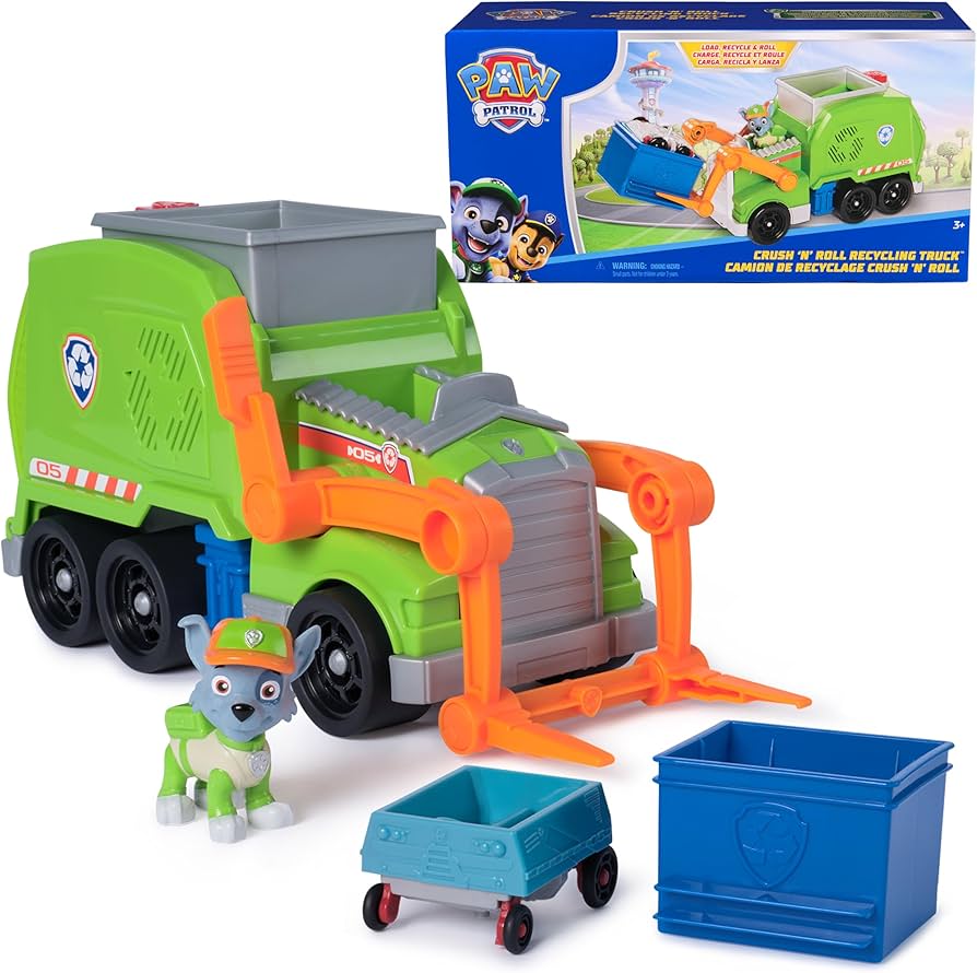 Paw Patrol Crash N Roll Recycling Truck with Rocky