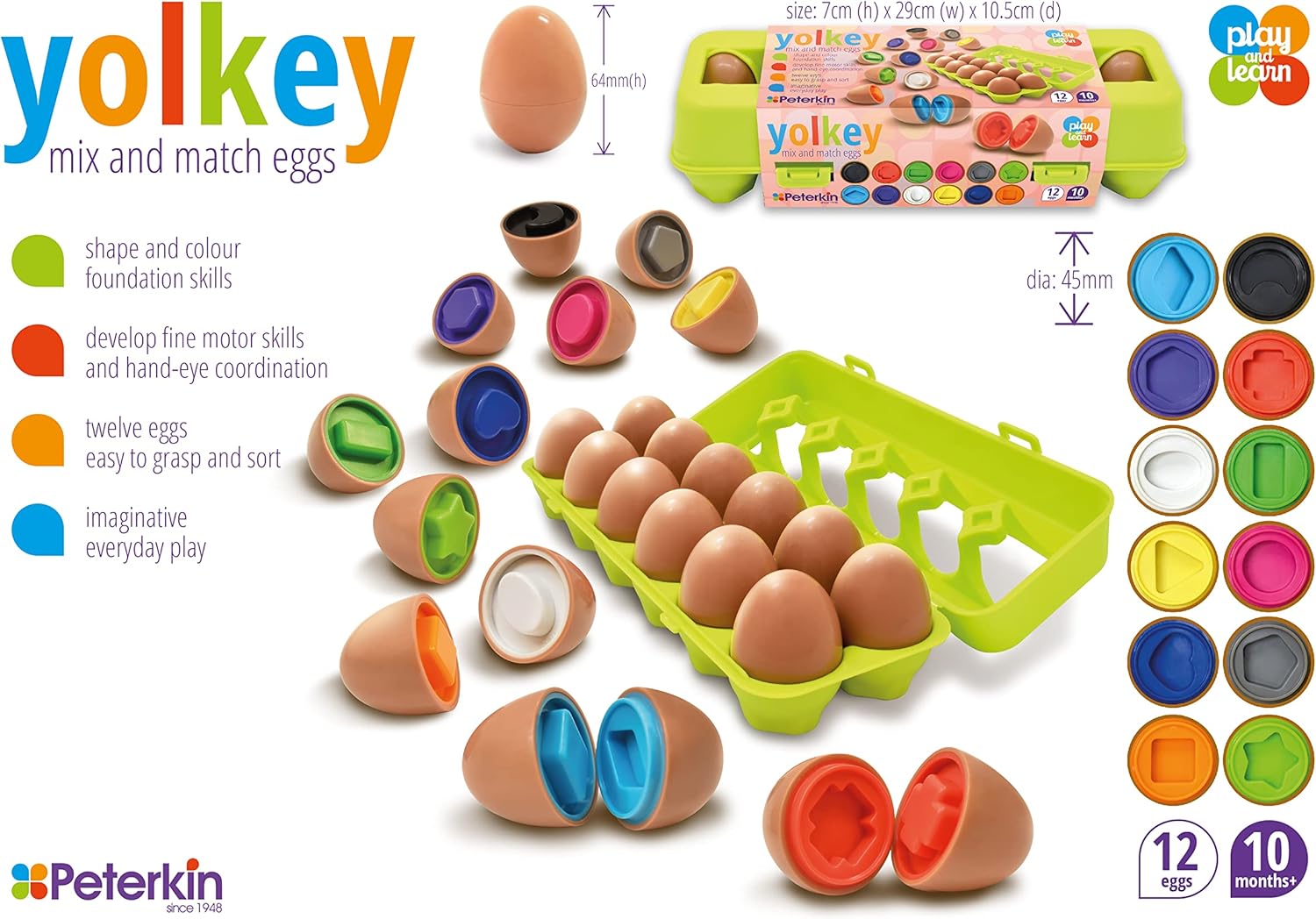 Play & Learn Yolkey Mix & Match Eggs