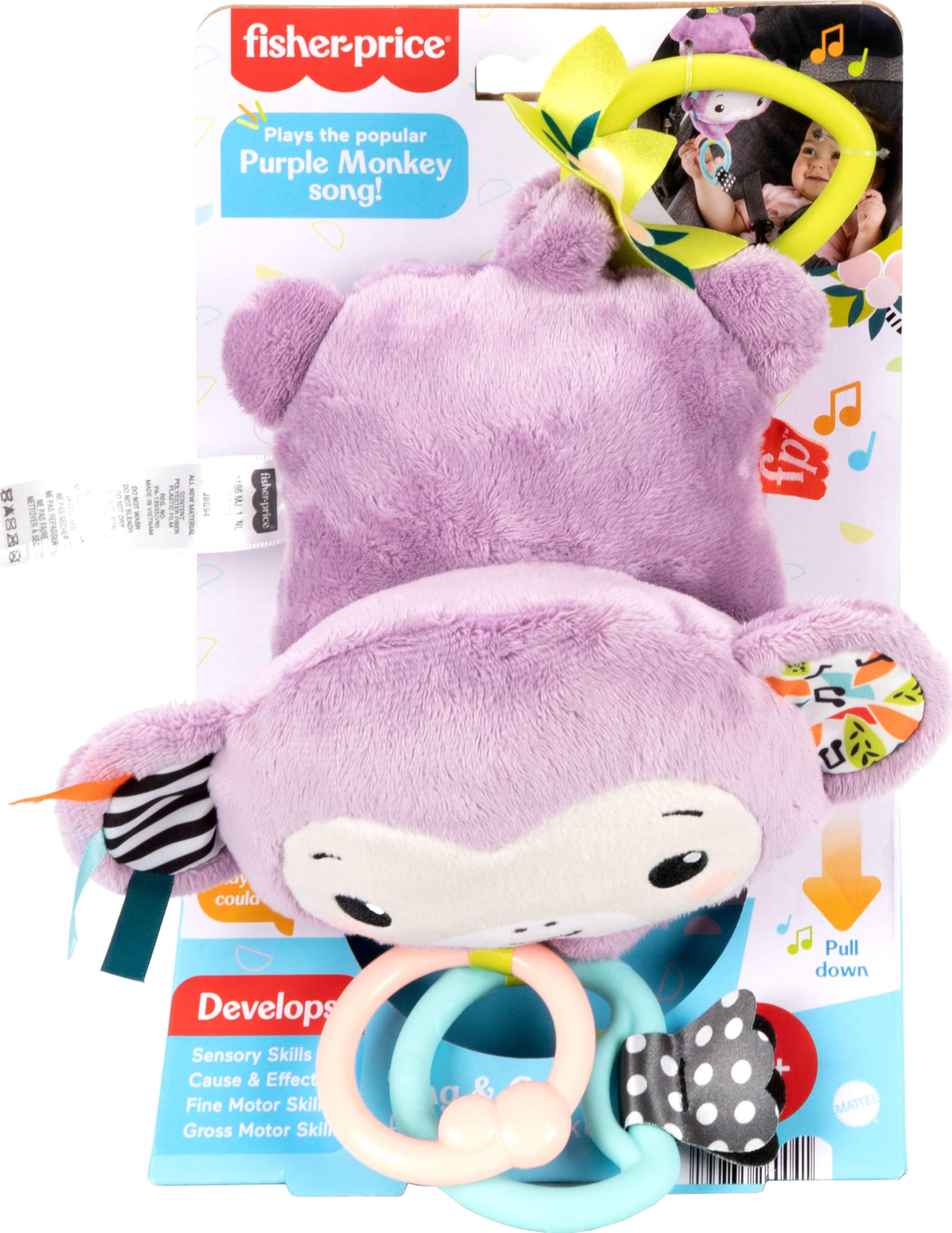 Fisher Price Sing & Go Purple Monkey