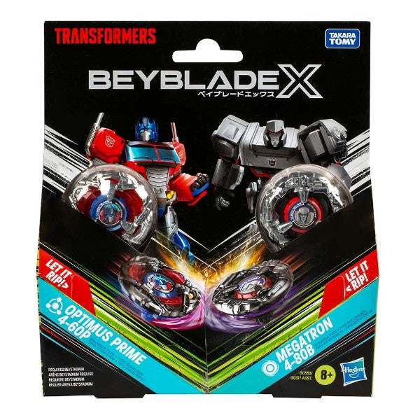 Beyblade X Transformers Collab Optimus Primal vs Megatron