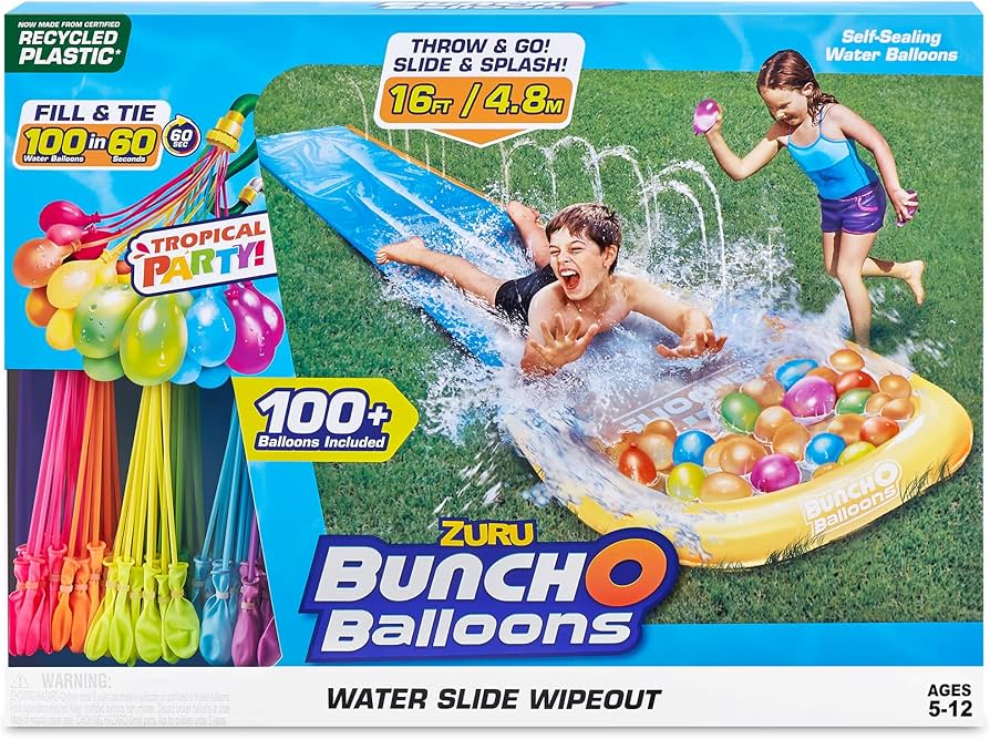 Zuru Bunch O Balloons Tropical Party Water Slide with 100 Water Balloons