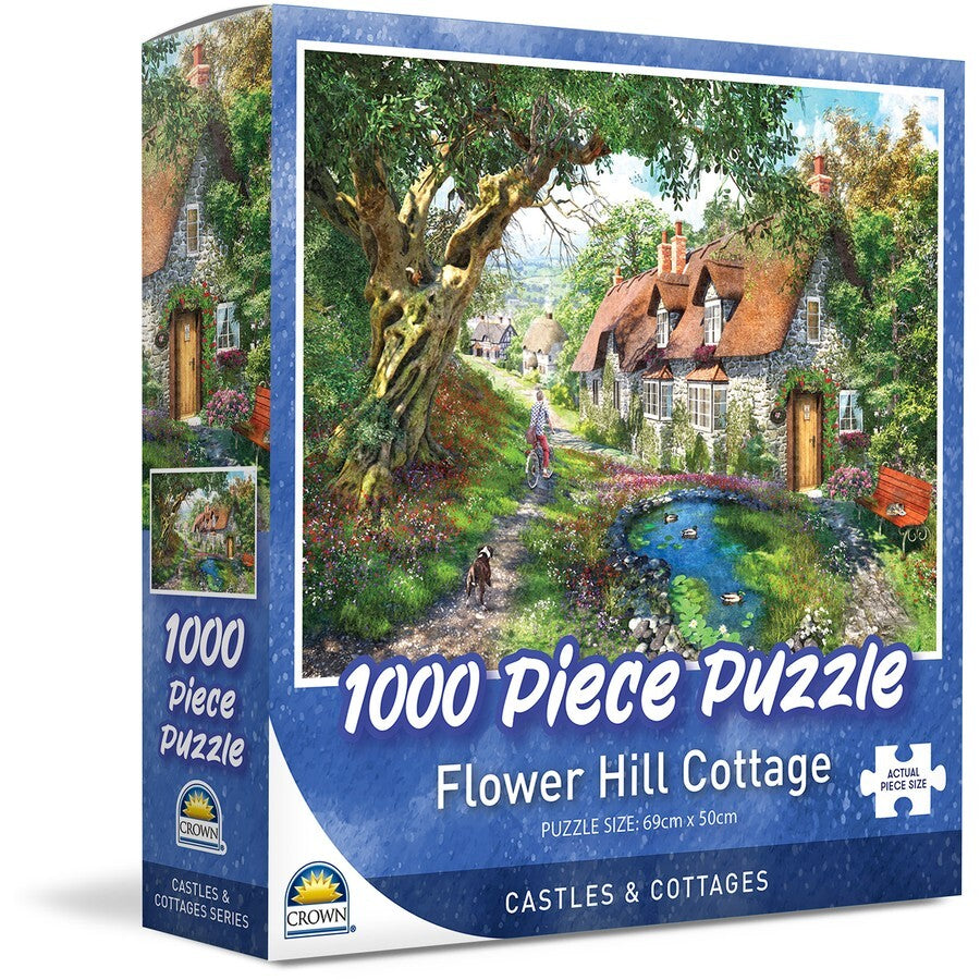 Crown Castle & Cottages Series Flower Hill Cottage 1000pc Puzzle