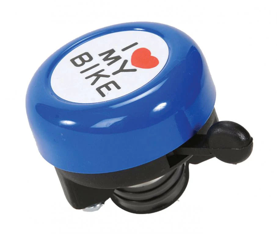 Oxford Bike Bell Blue - I LOVE MY BIKE