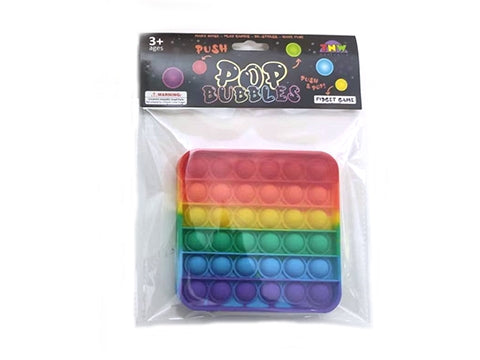 Bright Rainbow Square Push Pop Game Pop It