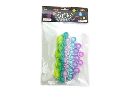 Silicone Pastel Rainbow Push Pop Game Peacock