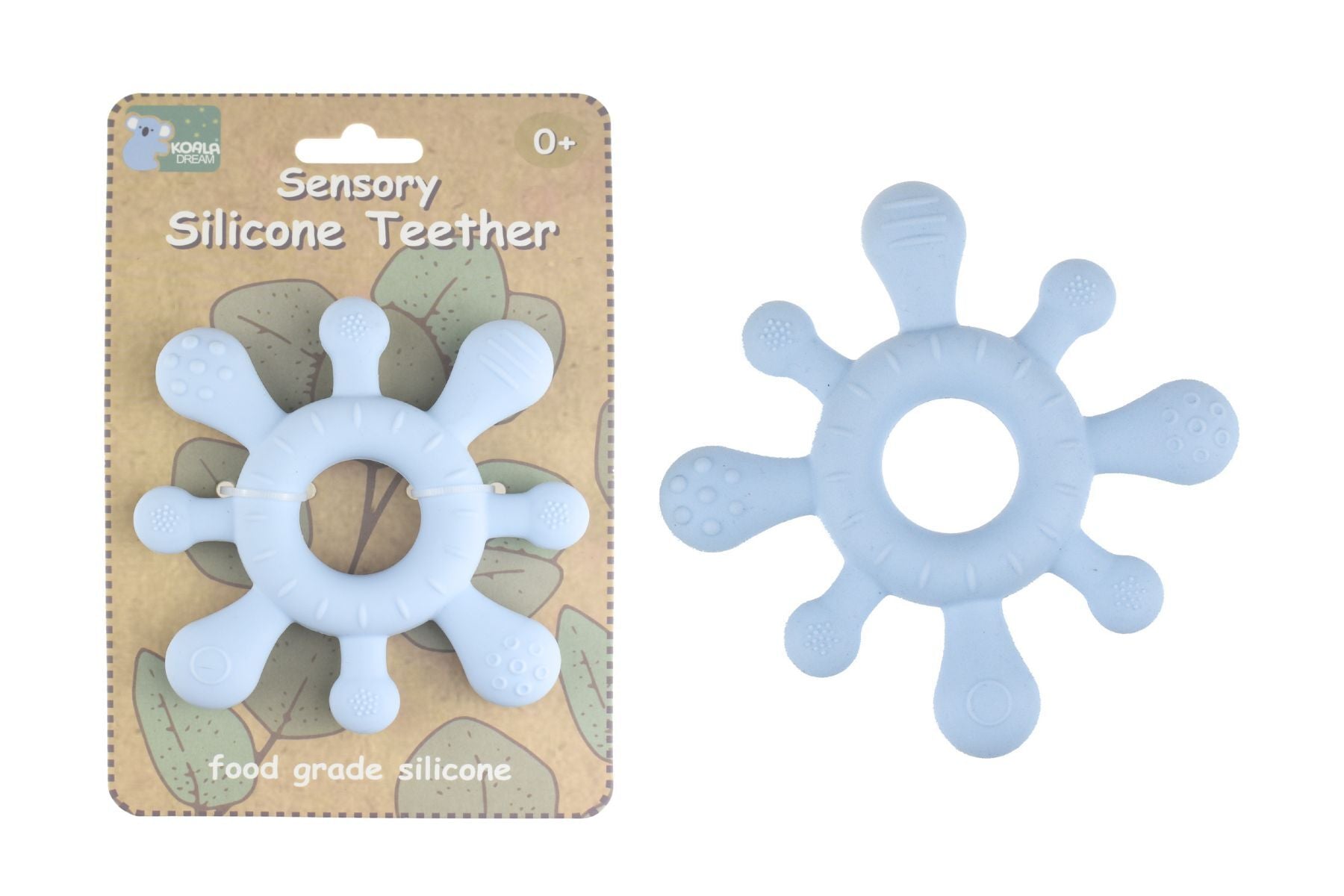 Silicone Sensory Teether Sky Blue 0+