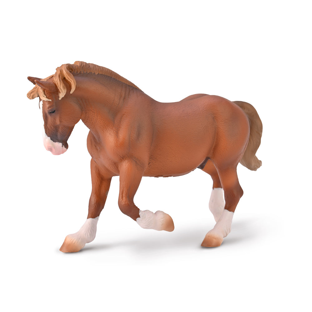 Co80008 Breton Draft Horse Stallion Chestnut (XL)