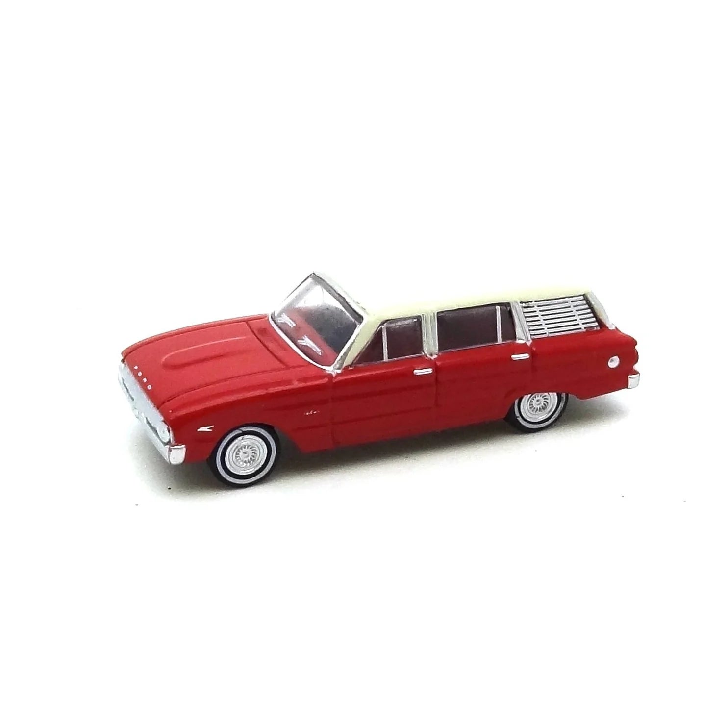 Road Ragers 1/87 1962 XL Falcon station Wagon Woomera Red with Merino White Roof