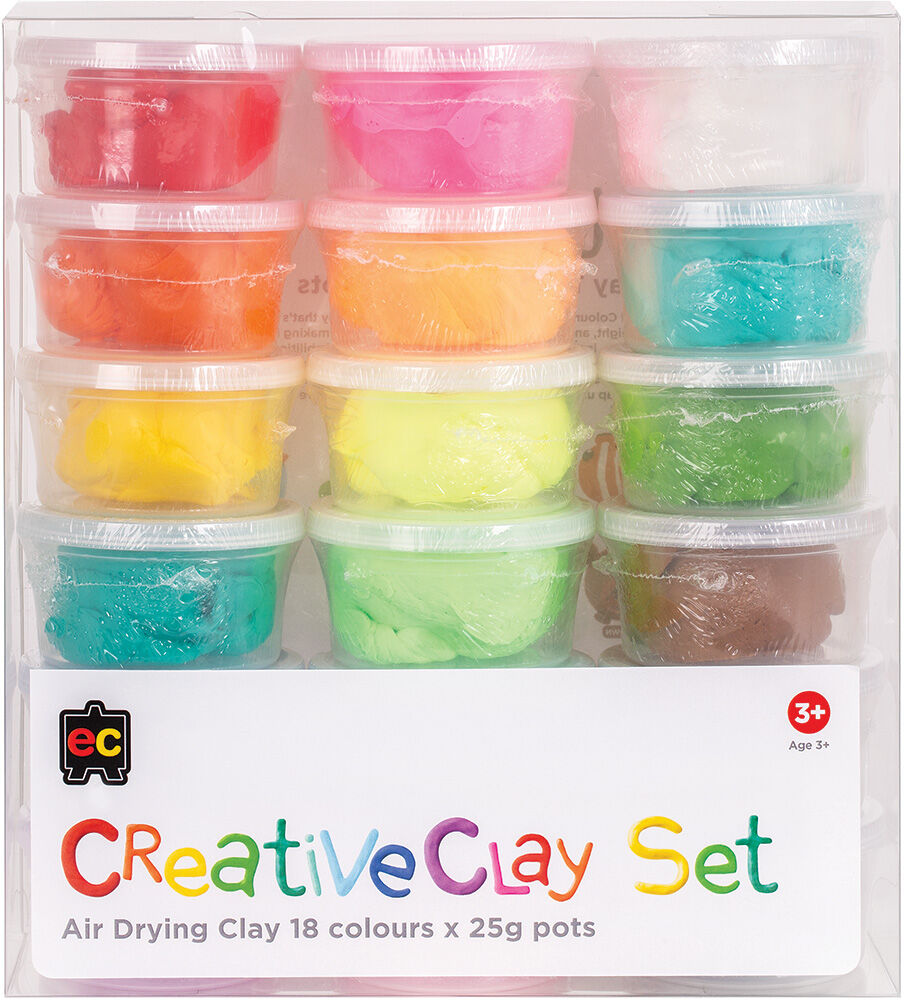 EC Creative Air Dry Clay Set 18 colours x 25gm