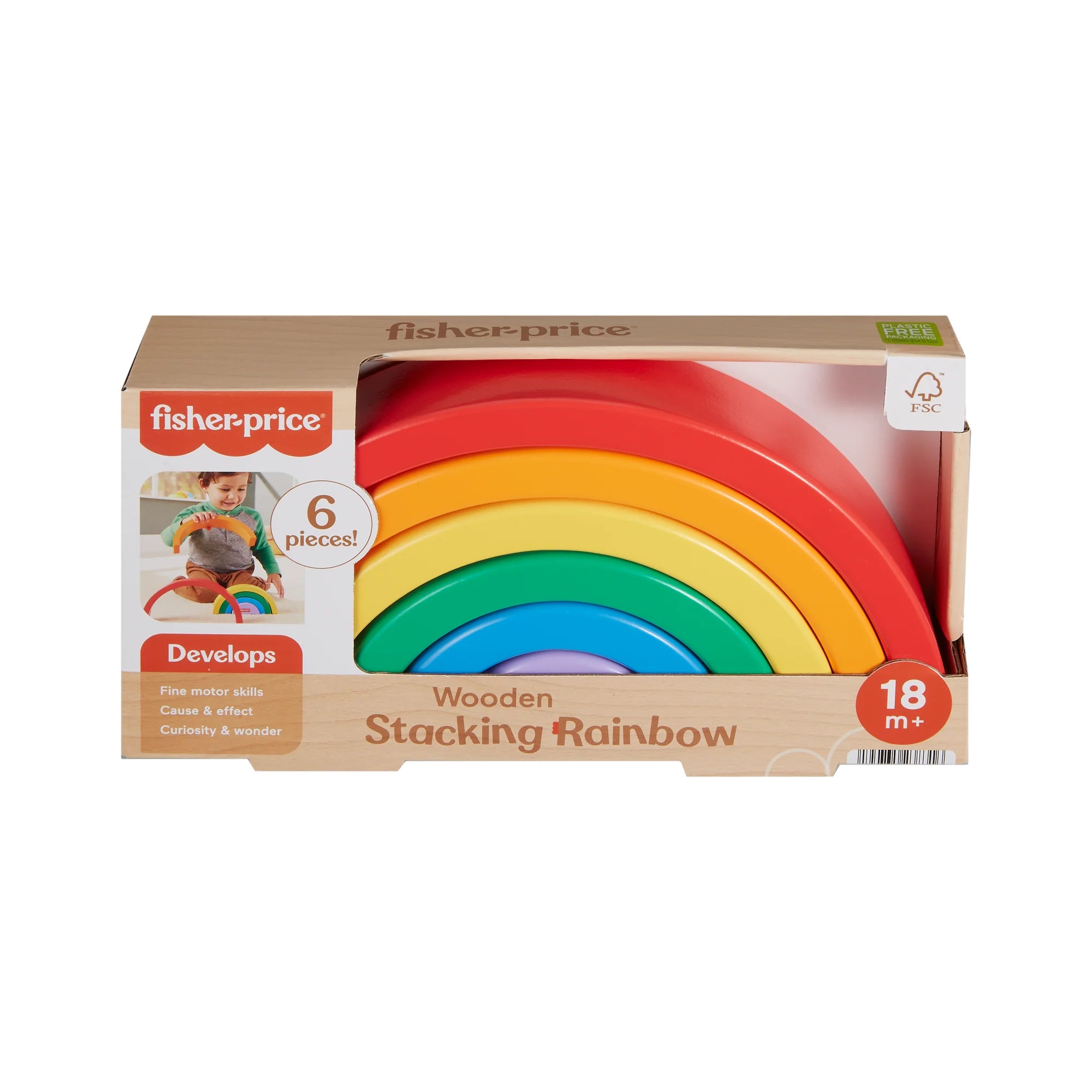 Fisher Price Wooden Stacking Rainbow