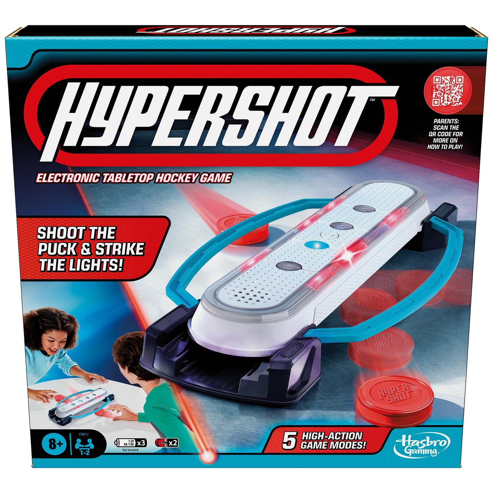 Hypershot Electronic Tabletop Hockey Game Req 3 AA Batteries