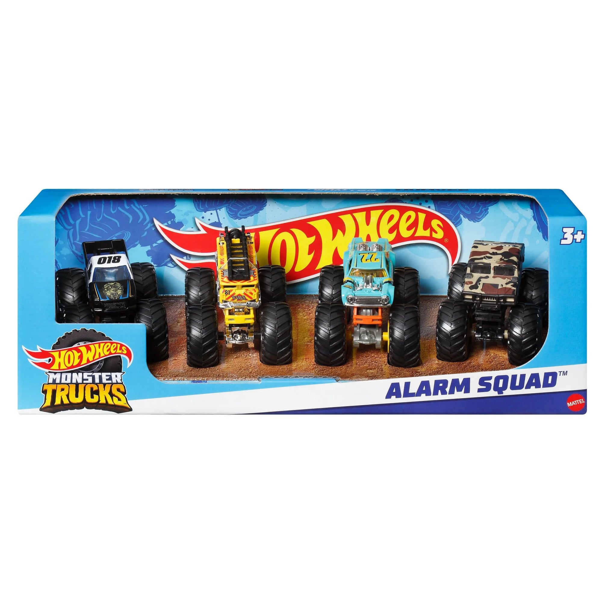 Hot Wheels Monster Trucks Alarm Squad 4pk