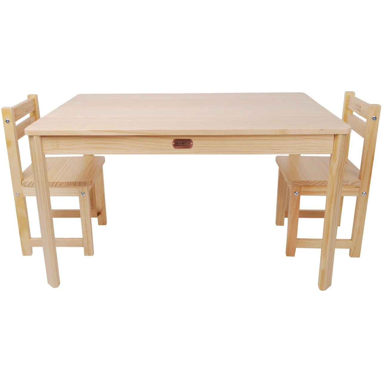 Little Boss Wooden Table and Chair Set - Rectangle Natural