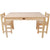 Little Boss Wooden Table and Chair Set - Rectangle Natural