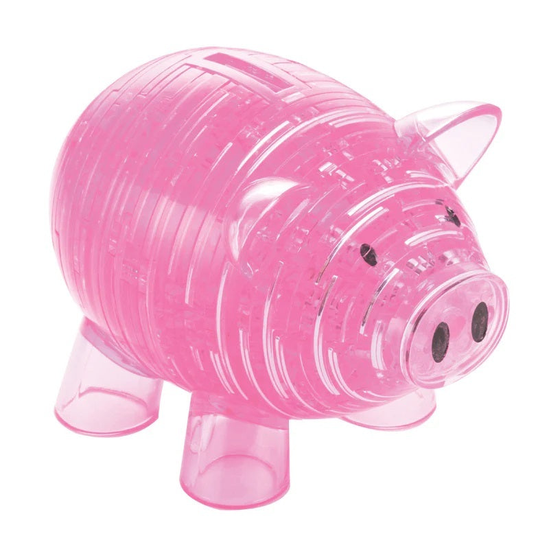 Crystal Puzzle 3D Jigsaw PINK PIGGY BANK 94 Pieces