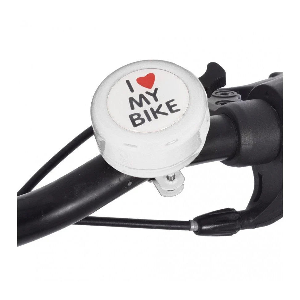 Oxford Bike Bell White  - I LOVE MY BIKE