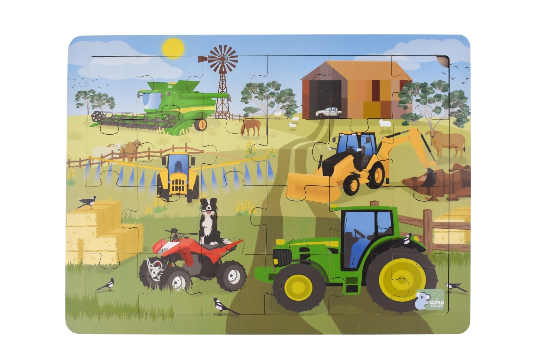 Aussie Farm Vehicle Jigsaw Puzzle 24pce